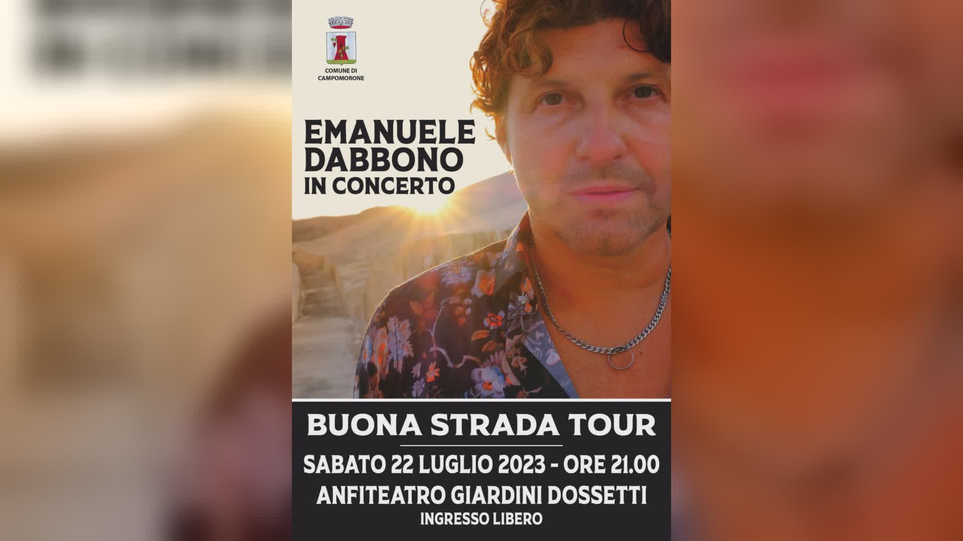 Campomorone, Emanuele Dabbono 'profeta in patria': sabato alle 21 il concerto all'anfiteatro Giardini Dossetti