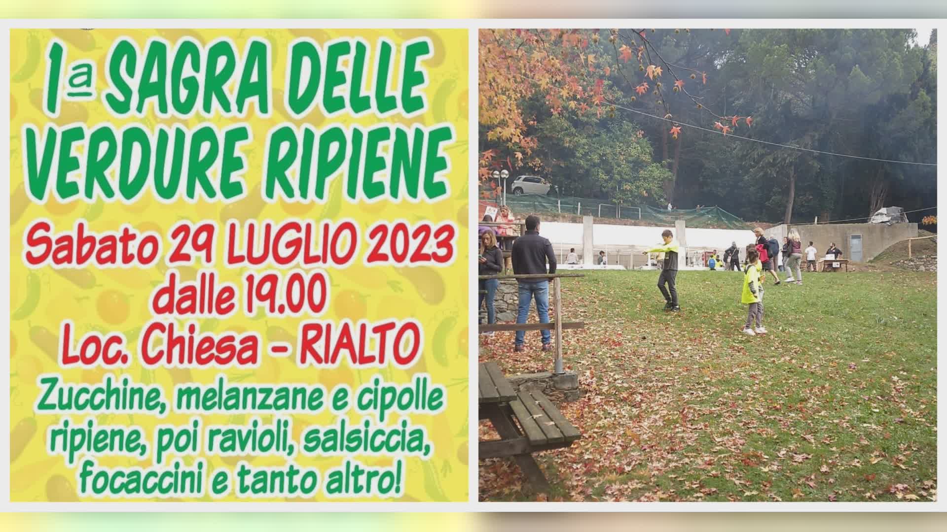 Rialto, sabato 29 luglio una mega-tavolata da quattrocento persone per la "Sagra delle verdure ripiene"