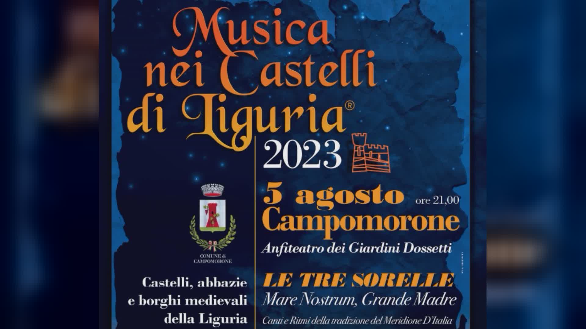Campomorone, le 'Tre Sorelle' in concerto con “Mare Nostrum, Grande Madre": uno spettacolo sulle sonorità del Mediterraneo