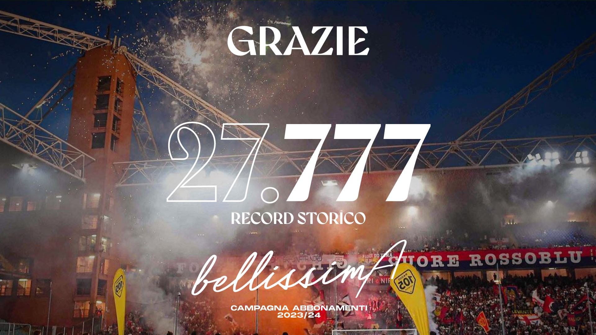 Genoa: 27.777 abbonamenti, un numero da record dal valore simbolico, con la "firma" della proprietà americana