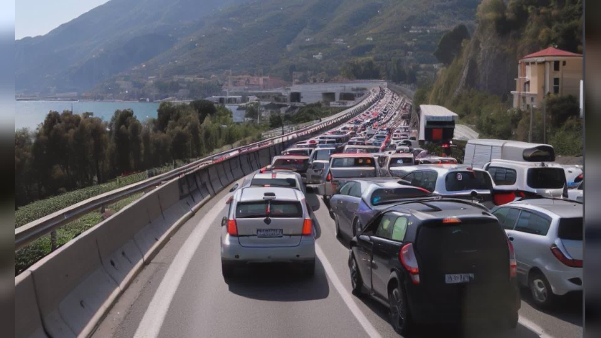 Ventimiglia: autostrada in tilt per un mezzo a fuoco sulla rete francese