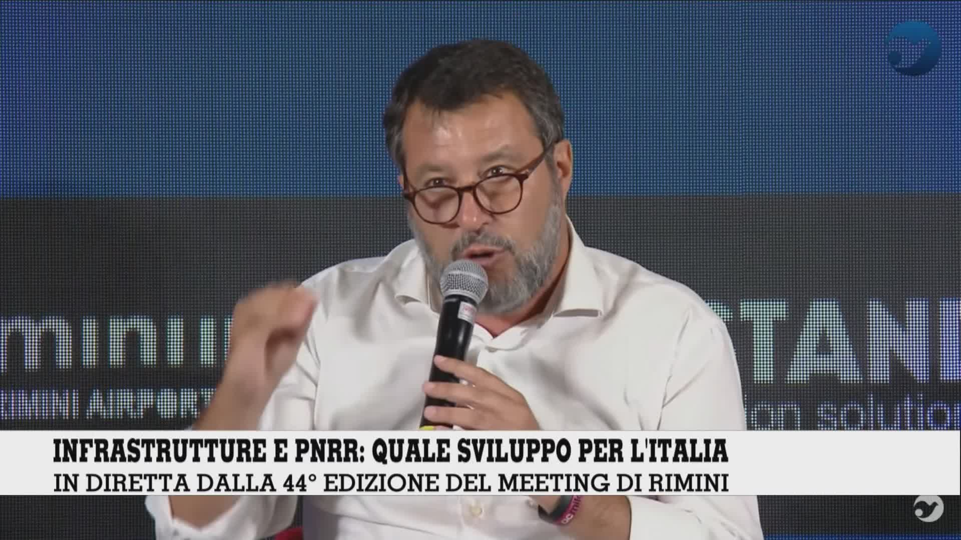 Meeting Rimini, Salvini sul Pnrr: "Cassa da 200 miliardi da spendere bene: asili, non stadi di calcio"