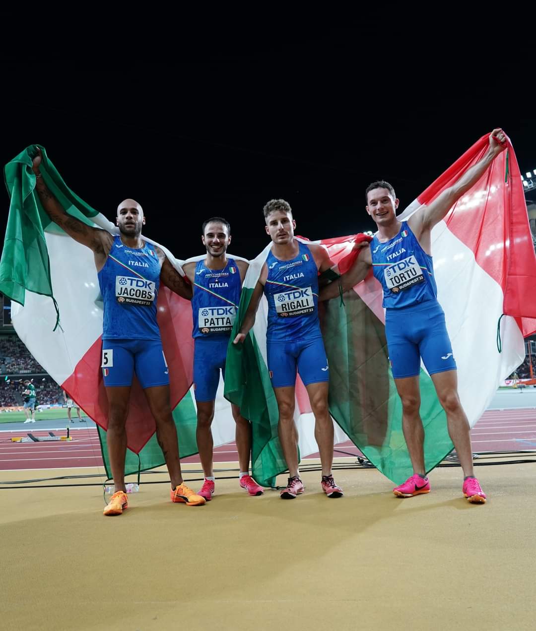 Atletica, Italia d'argento nella staffetta maschile 4x100 ai Mondiali