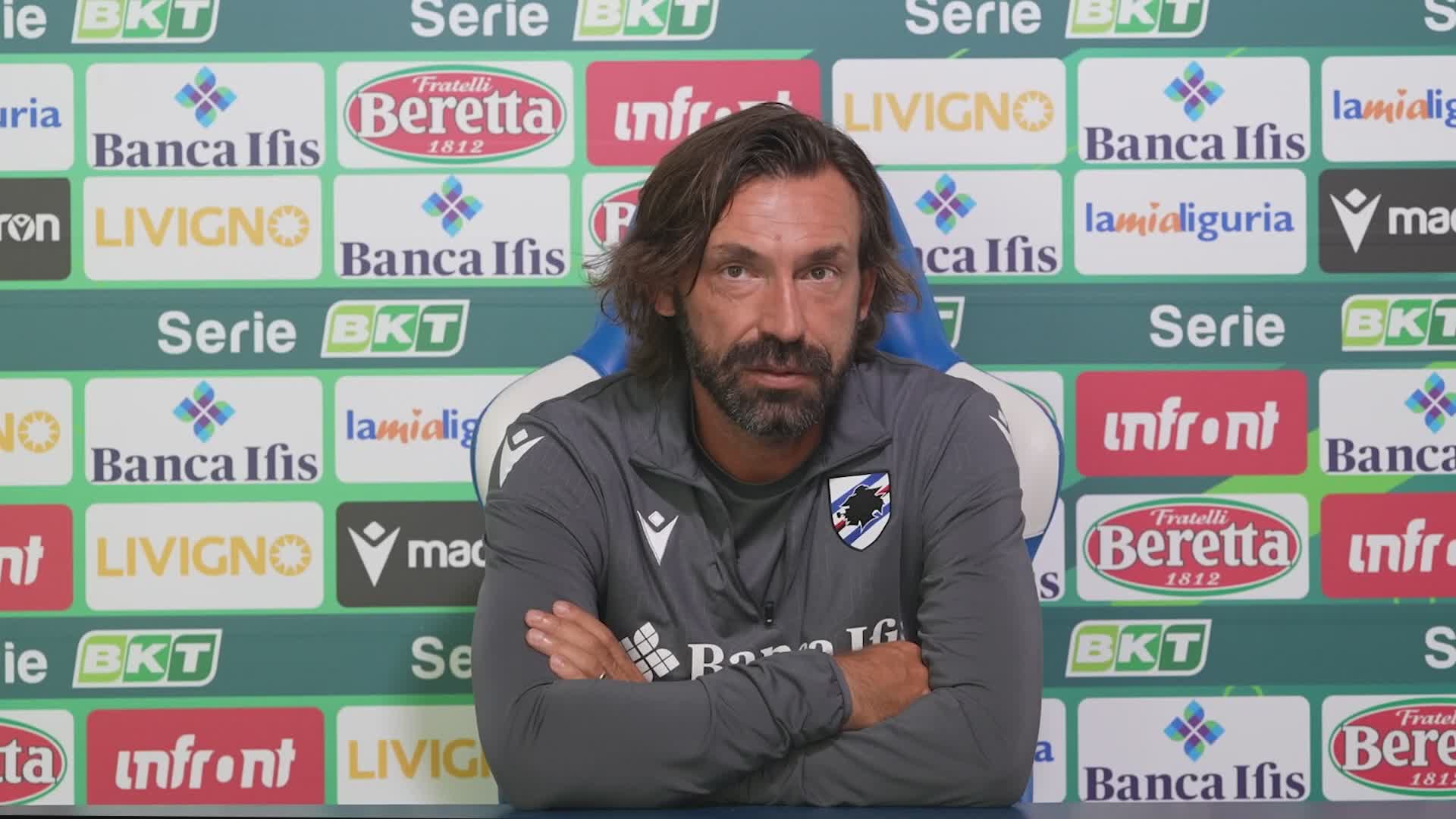 Sampdoria, Pirlo: "Venezia da serie A, noi vogliamo riscattare subito la sconfitta con il Pisa""