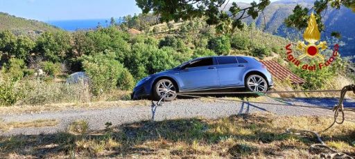 Cogoleto, uomo punto da calabrone in auto finisce fuori strada