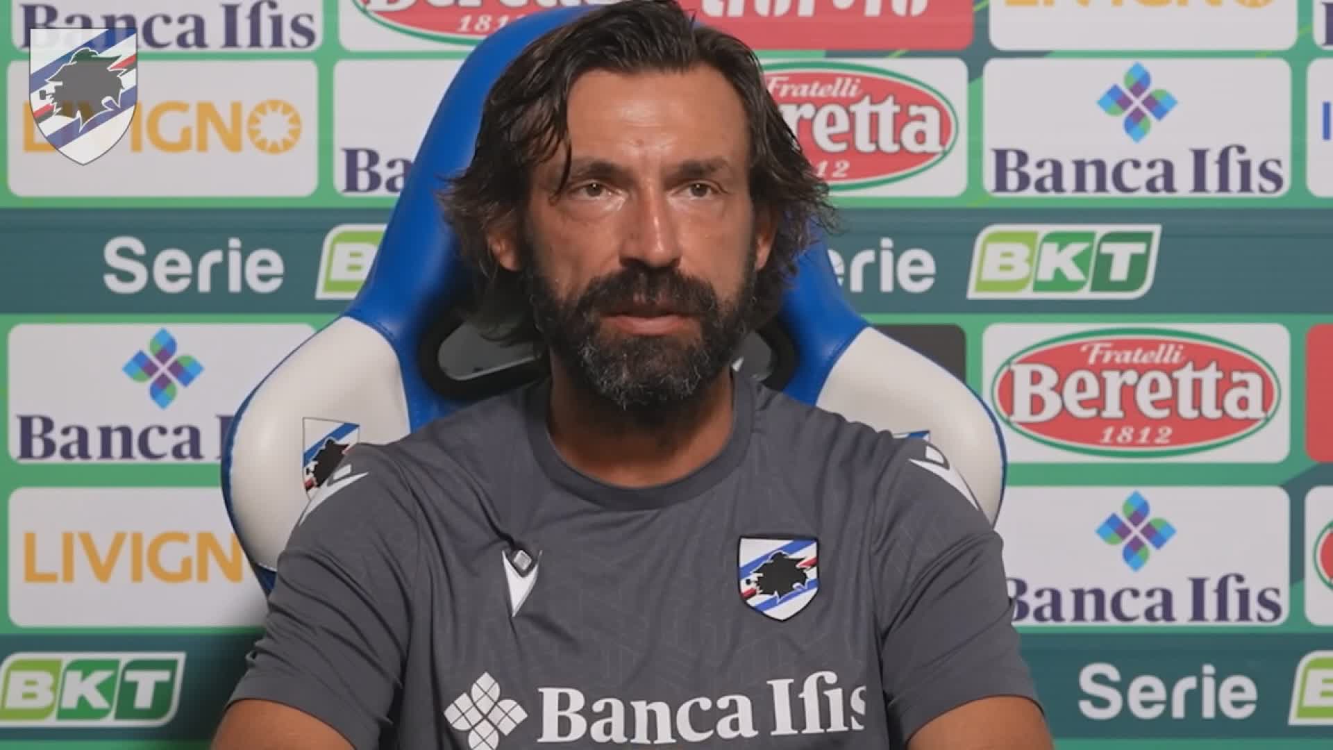 Sampdoria, Pirlo: "Vogliamo vincere: la squadra lavora bene. Mercato chiuso: ci fidiamo di chi abbiamo"