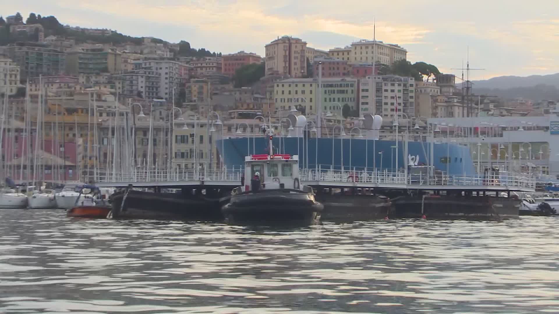 Genova, l'isola delle chiatte al Porto Antico in manutenzione per 3 mesi