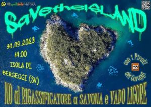 Rigassificatore, "Salviamo l'Isola": sabato 30 settembre manifestazione sulle spiagge di Bergeggi per dire no