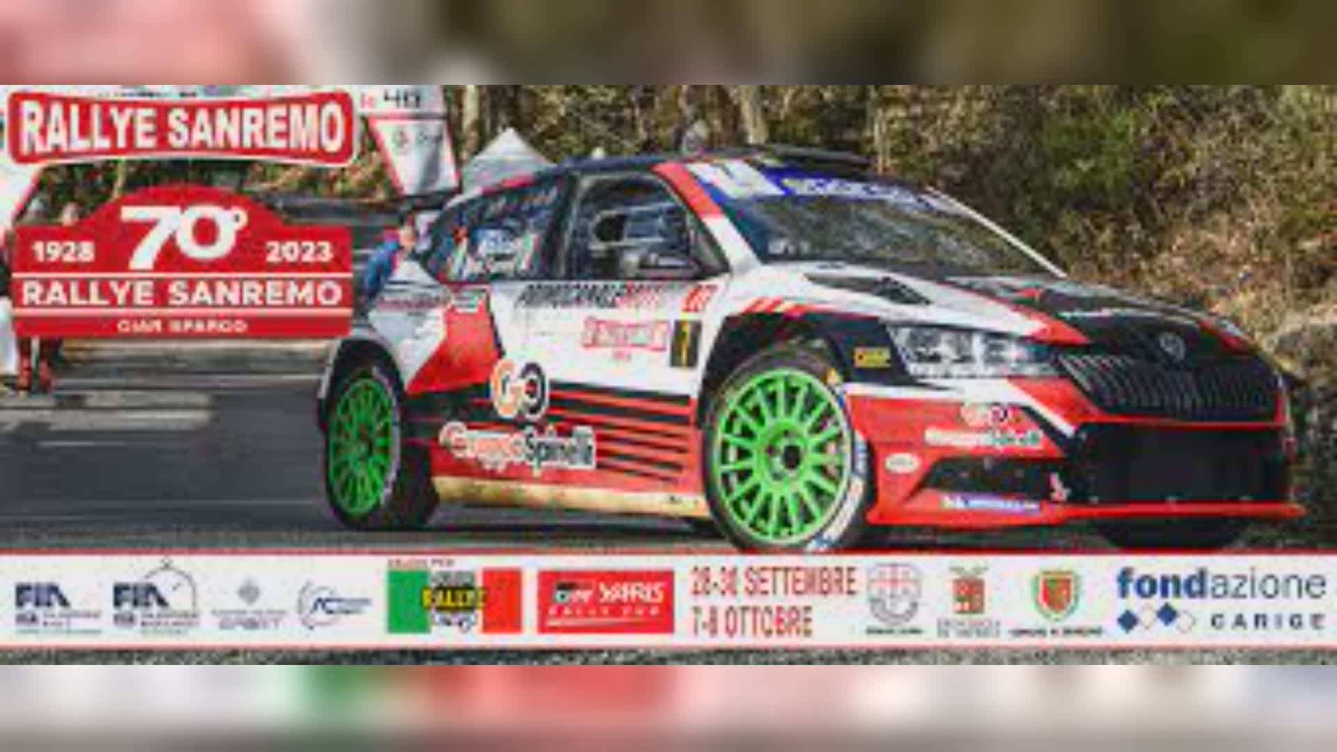 Sanremo, auto prende fuoco al Rally: illeso l'equipaggio Borgogno-Pacca