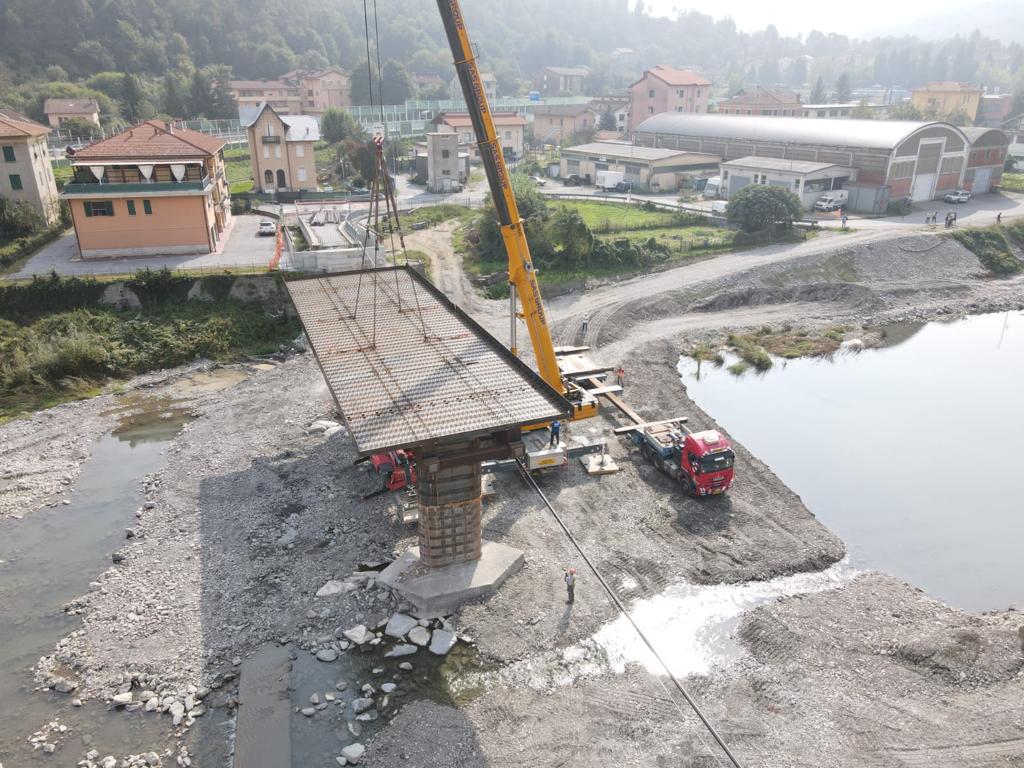Ronco, nasce il nuovo ponte sullo Scrivia 