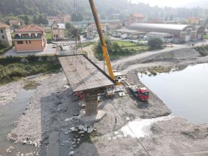 Ronco, nasce il nuovo ponte sullo Scrivia 
