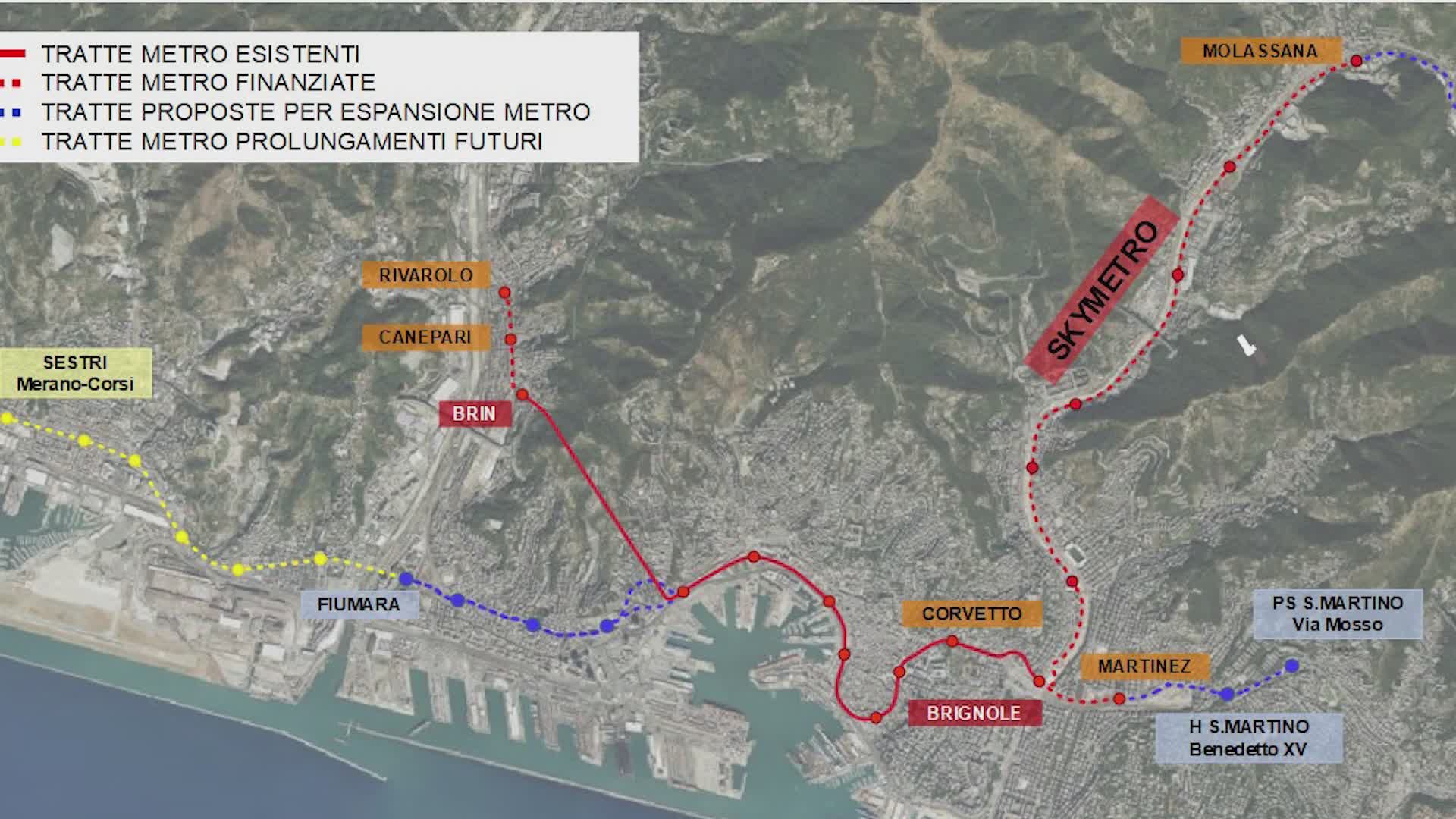 Genova, da Brignole a Molassana in 11 minuti: ecco il progetto della Skymetro. Sarà pronta nel 2027