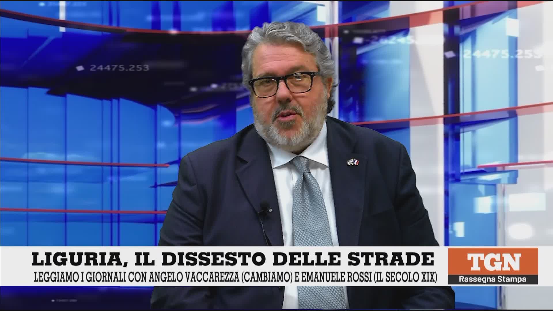 Liguria, dissesto strade, Vaccarezza (Cambiamo) a Telenord: "Tornare alle Province elettive e con pieni poteri, gestiscono viabilità e scuole"
