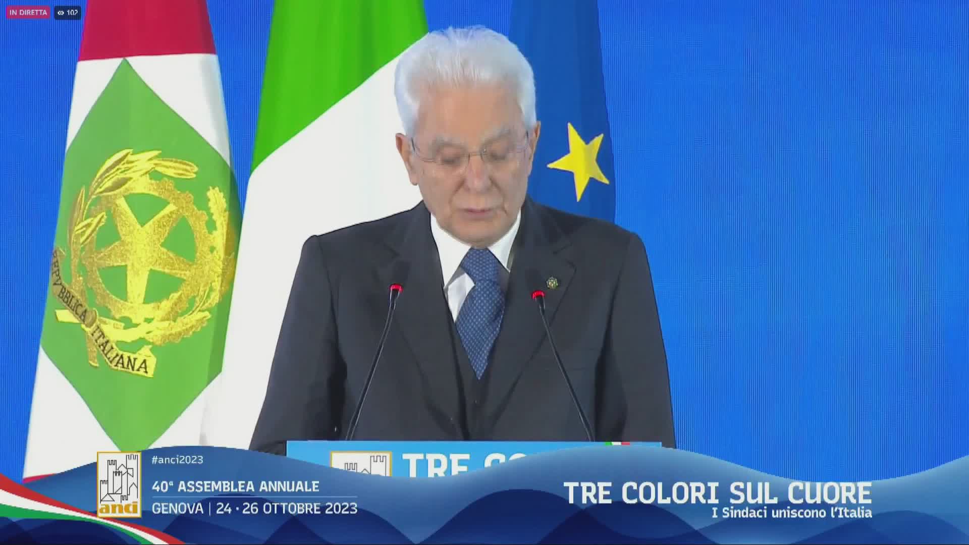Assemblea Anci, il presidente Mattarella: "Ponte Morandi ferita insanabile, tragedia inaccettabile ma che Genova ha saputo affrontare"