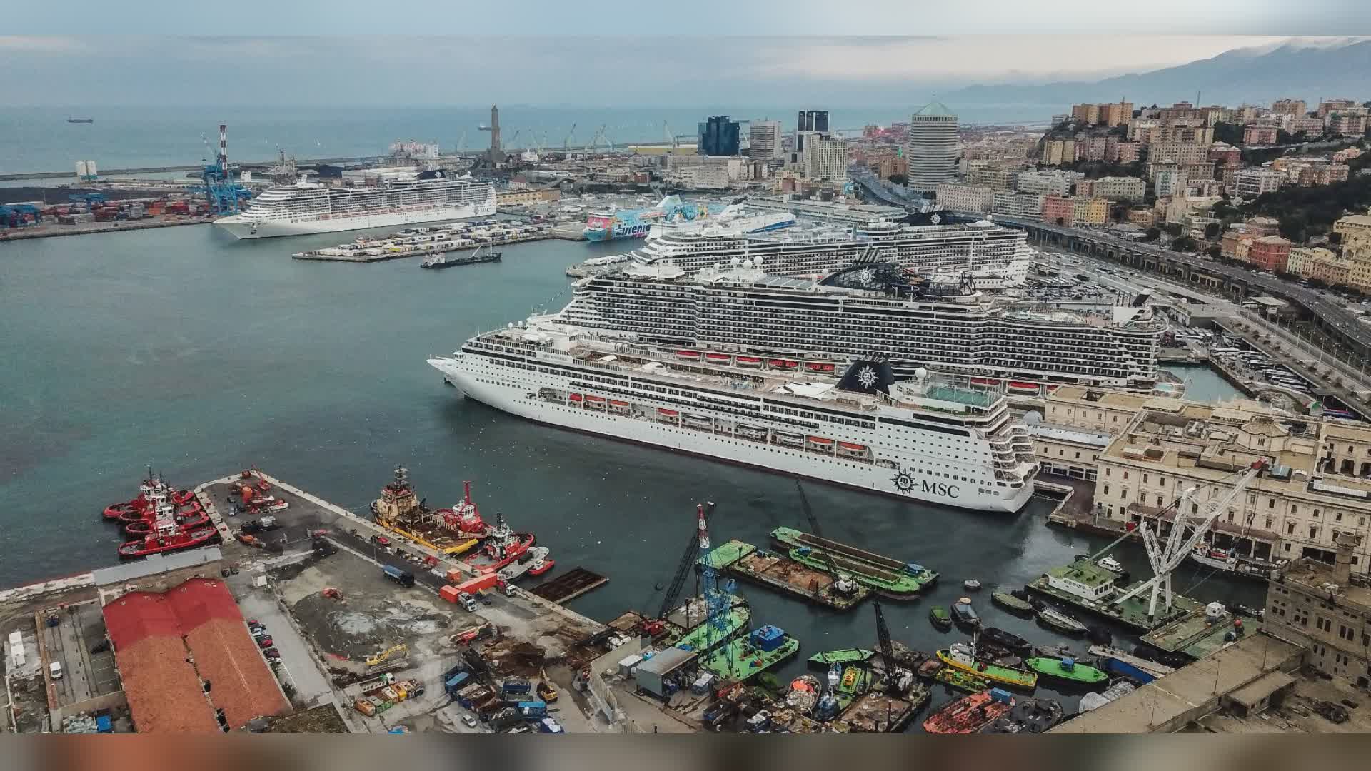 Genova, MSC, ottobre da primato: 205mila passeggeri, 41 scali, 11 navi in porto
