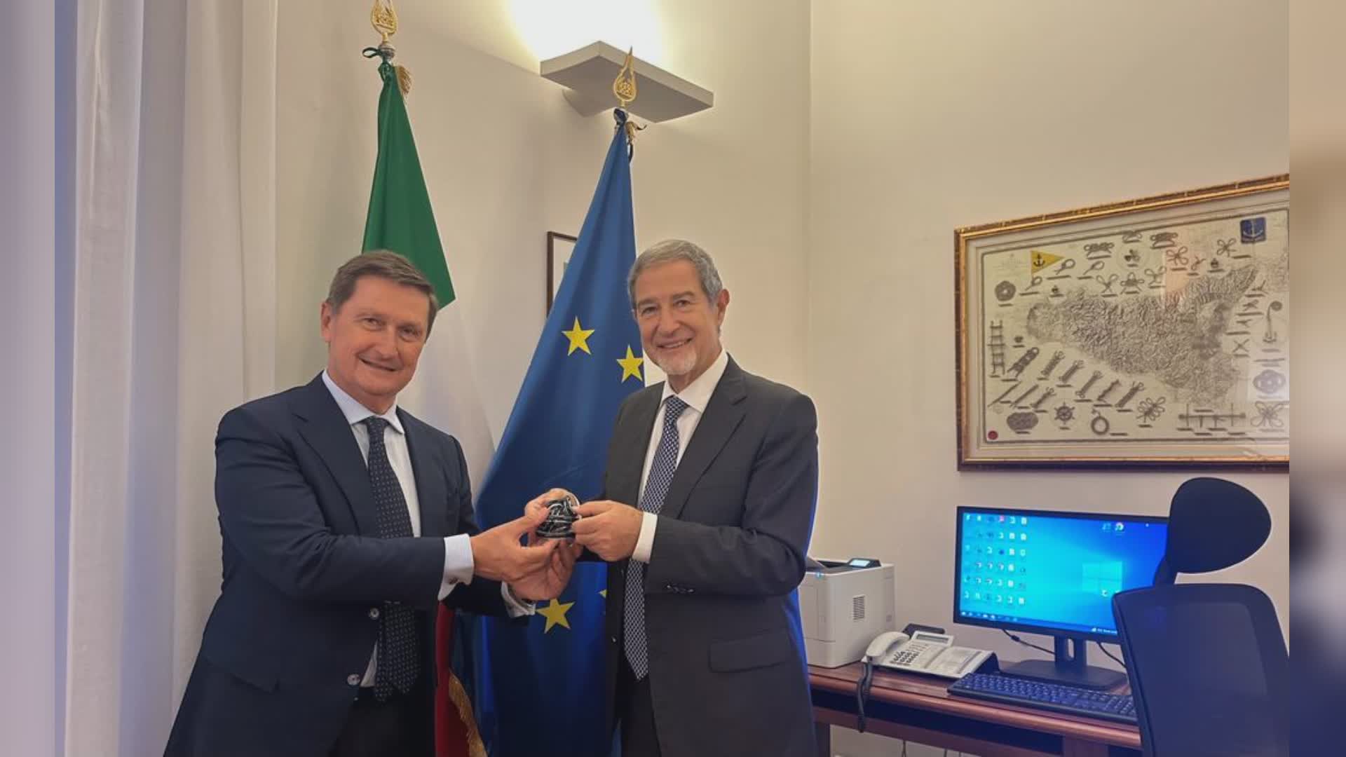 Uniport incontra il Ministro per le politiche del mare Nello Musumeci