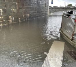 Chiavari, chiuso il sottopasso di via Tito Groppo adiacente al fiume Entella