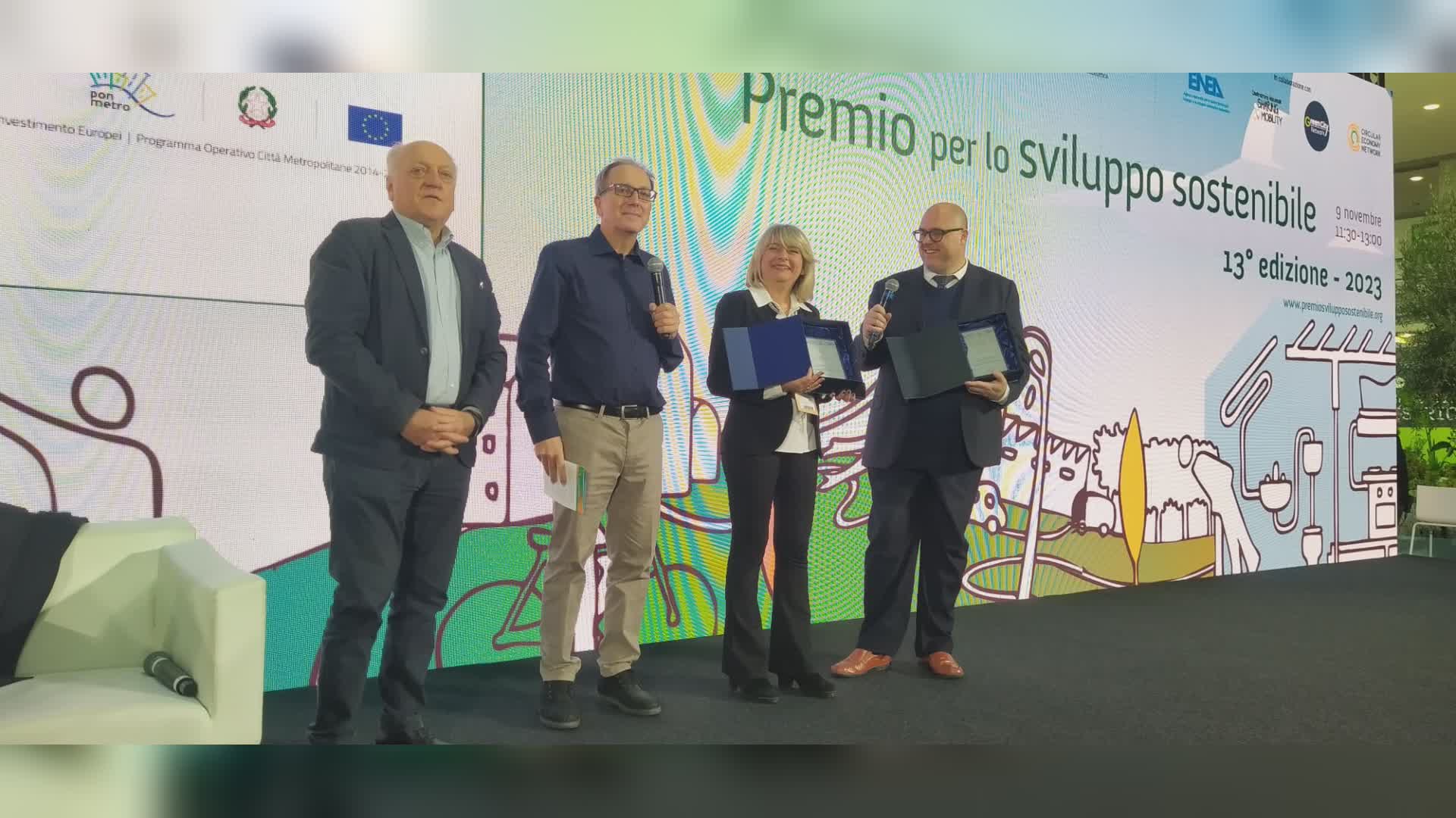 Amiu, ricevuto il premio sviluppo sostenibile 2023 a Ecomondo Rimini