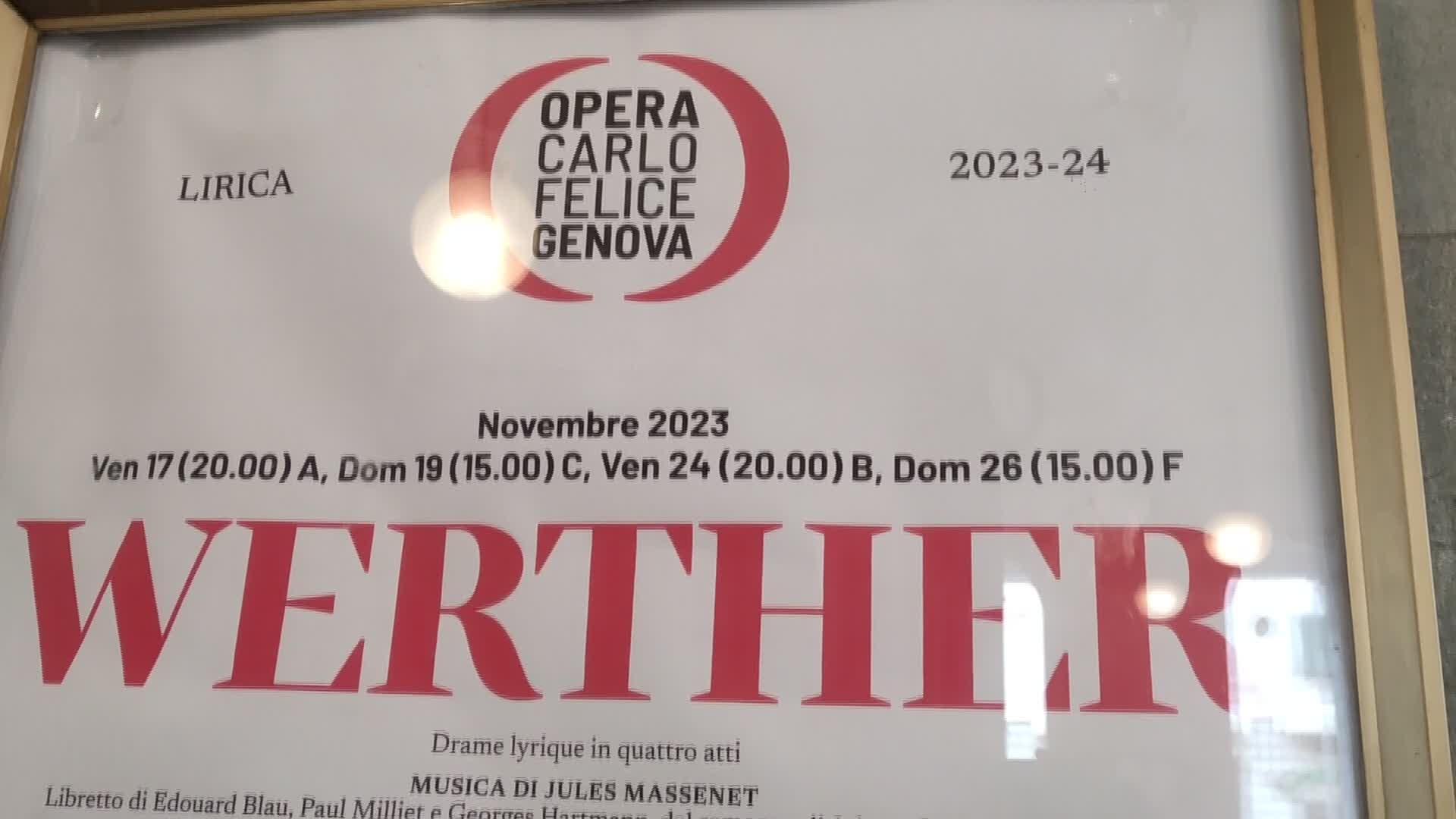 Genova, venerdì 17 al Carlo Felice la prima del 'Werther'. Orazi: "Trattative in corso per scongiurare lo sciopero"