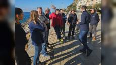 Framura, dopo le mareggiate sopralluogo dell'assessore Giampedrone: confronto anche con i sindaci di Deiva e Bonassola