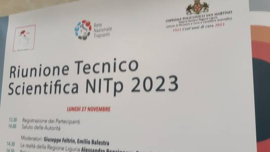 Sanità, nel 2023 effettuato il 15% in più di trapianti di organi: Liguria sopra la media nazionale