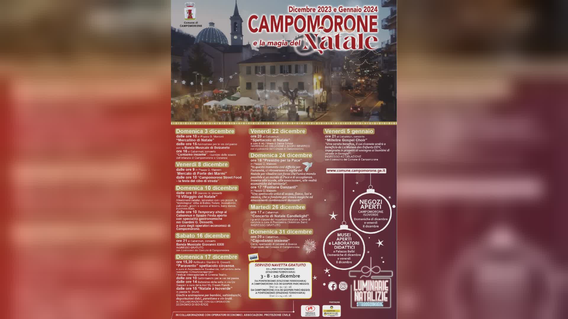 Campomorone, la magia del Natale avvolge il paese dell'entroterra genovese