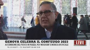 Genova, acceso il Confeugo. Toti: "Tradizione di una Repubblica che sa conquistare benessere"