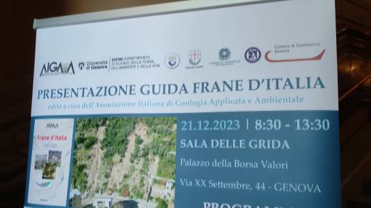 Genova, presentata la guida "Frane d'Italia": in Liguria se ne sono verificate 13mila