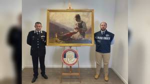 Rapallo, il quadro "Studio e Lavoro" di Prati ritrovato in provincia di Trento: fu rubato 36 anni fa