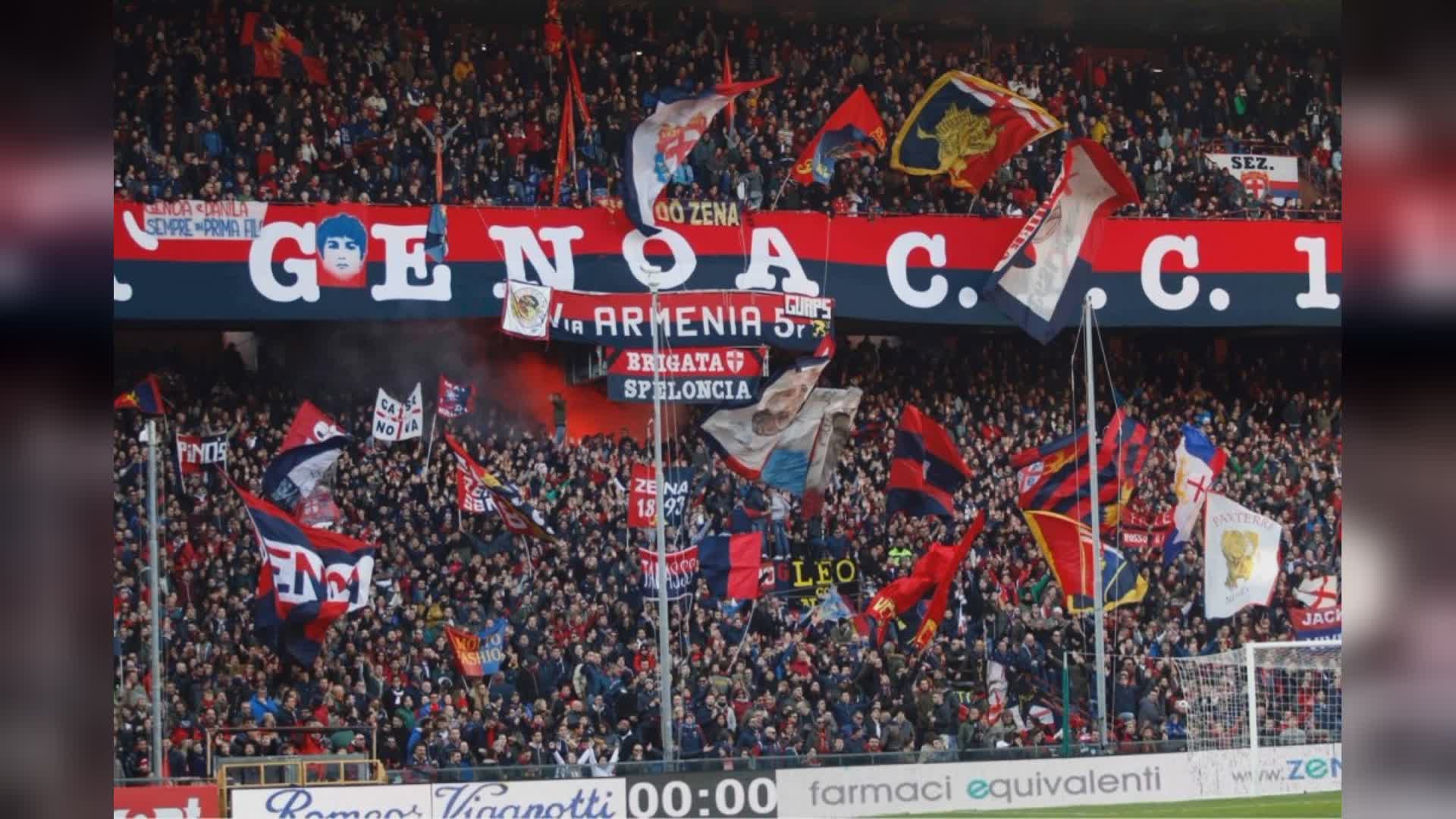 Genoa, tifoseria rossoblu' primeggia in Serie A per percentuale di riempimento dello stadio