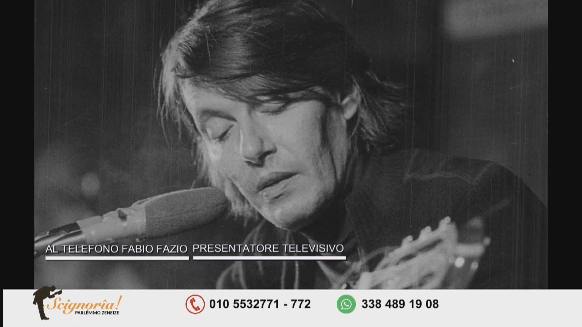 Fazio a Telenord ricorda De Andrè: “Senza certi artisti non saremmo gli stessi”