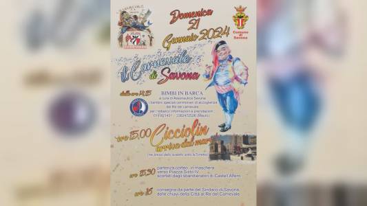 Savona, domenica l'apertura del Carnevale: ecco il programma