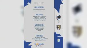 Sampdoria, i convocati per il Parma: subito arruolato Alvarez