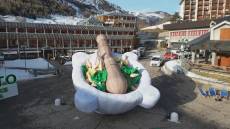 Liguria, il mortaio gigante al Sestriere. Toti: "È un po' la 'nostra' montagna"