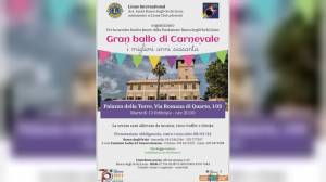 Genova, Galà di Carnevale per la raccolta fondi in favore di Banca degli Occhi Lions