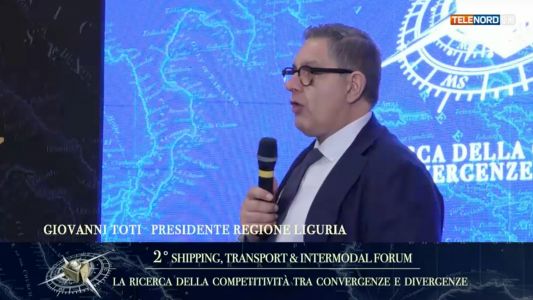 Rapallo, Shipping Transport & Intermodal Forum, Toti: "Autonomia, Liguria punterà su portualità e logistica, cambiando competitività del Paese"