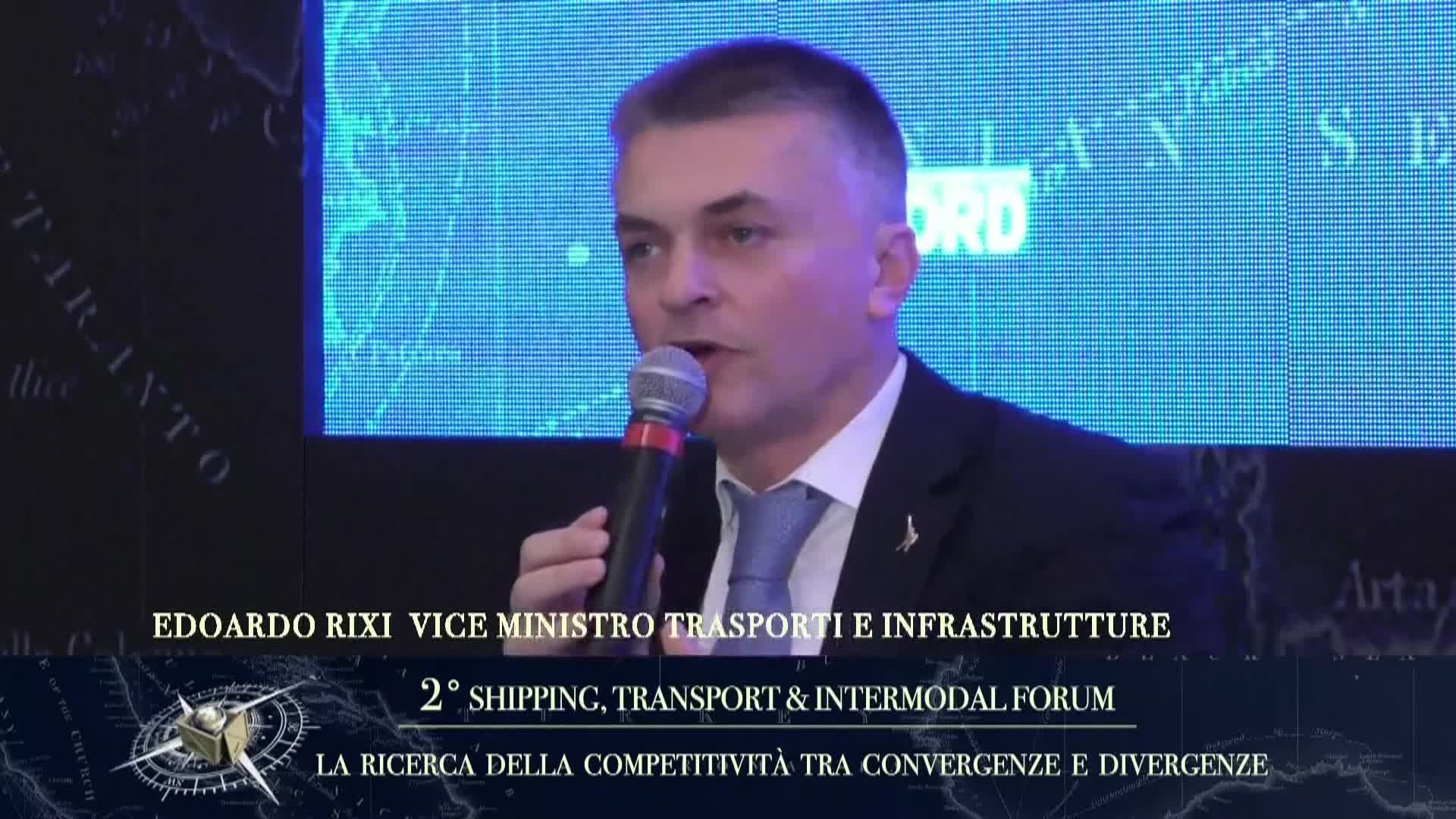 Rapallo, Shipping Transport & Intermodal Forum: l'intervento del viceministro Edoardo Rixi