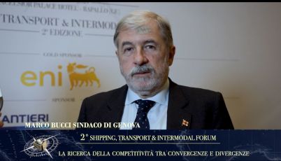 Shipping Transport Intermodal Forum, l’anticipazione del sindaco Bucci: "Domani verrà depositato primo milione di tonnellate di materiale per la diga"