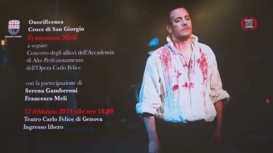 Liguria: al tenore Francesco Meli la Croce di San Giorgio, sabato 17 recital gratuito al Carlo Felice