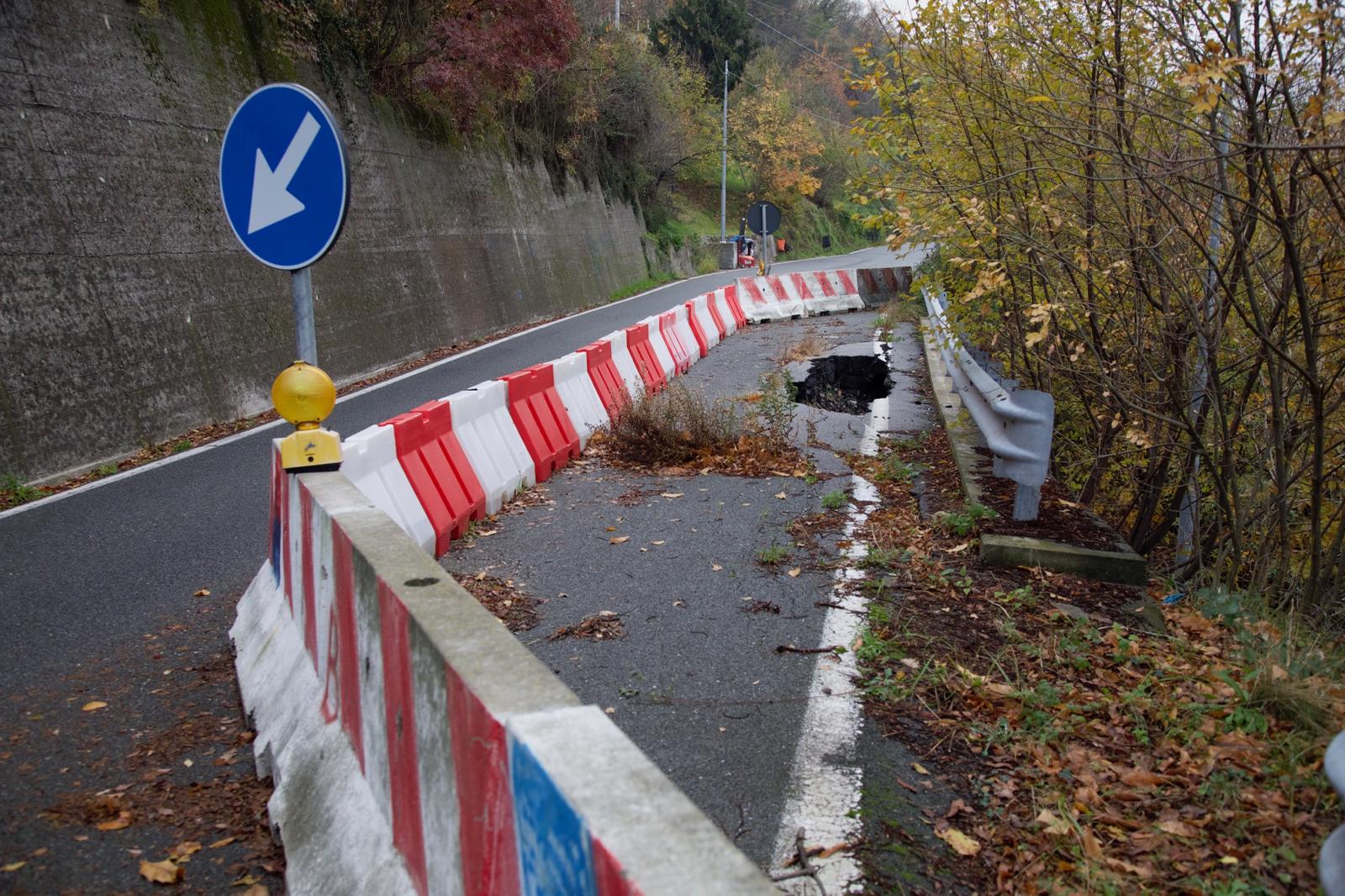 Serra Riccò: primo giorno di chiusura per la provinciale di Orero, stop di 4 settimane 