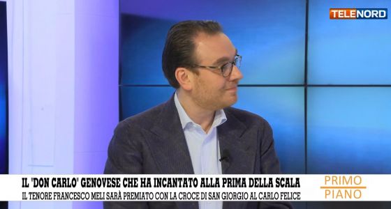 Primo piano - Francesco Meli, il tenore genovese premiato con la croce di San Giorgio