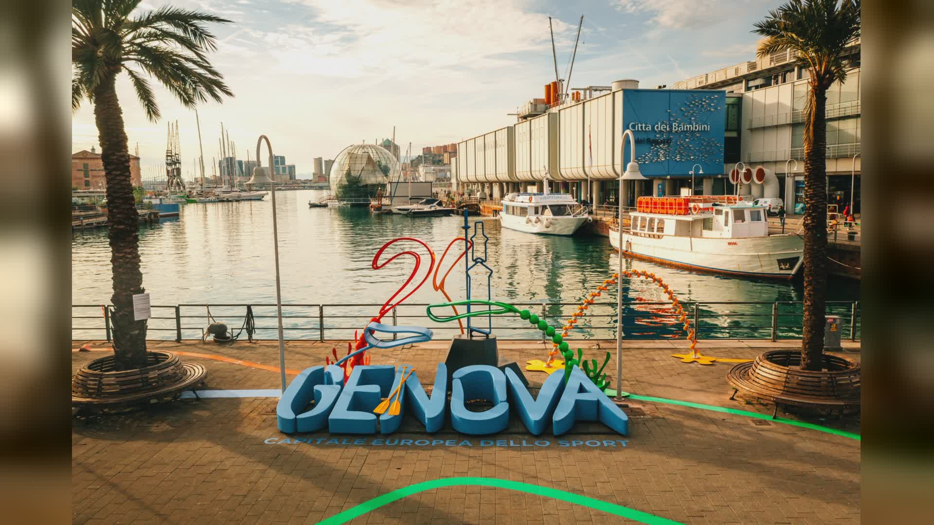 Genova, ecco l'opera d'arte che celebra la capitale europea dello sport 2024