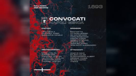 Genoa, i convocati per il Napoli: rientra Haps, Matturro unico assente