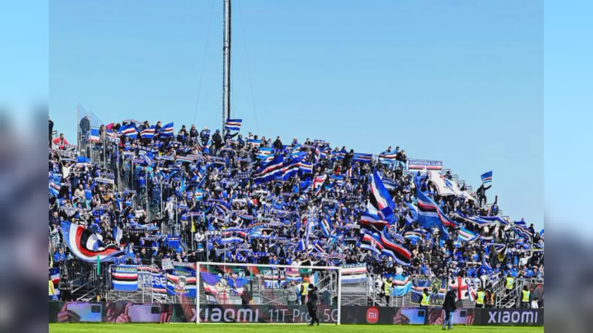 Sampdoria: altri 1100 biglietti del "Garilli" di Piacenza per la partita di domenica 3 marzo col FeralpiSalò