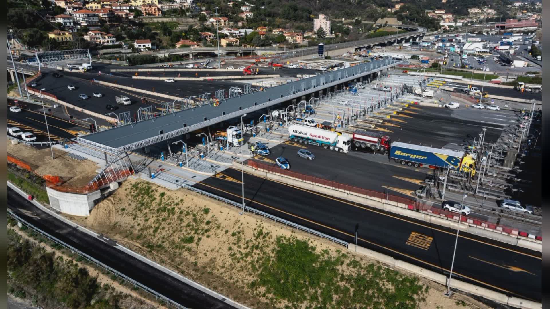 Ventimiglia: apre al confine nuova barriera autostradale con telepedaggio europeo