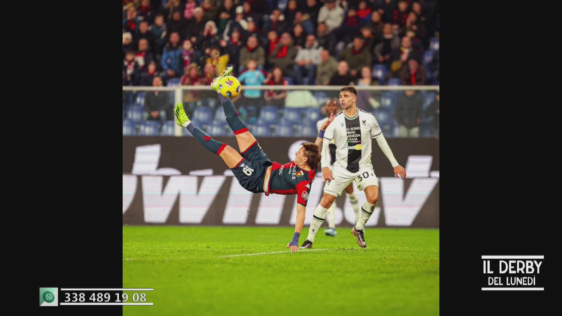 Genoa, Retegui che prodezza: al Derby del Lunedì il tributo al gol del centravanti