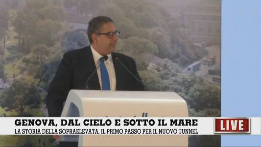 Genova, tunnel, Toti: "Opera da dedicare alle vittime del Morandi, dalla tragedia abbiamo imparato, lavoriamo a città e Liguria migliori"
