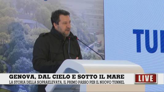 Genova, tunnel, Salvini: "Infrastrutture spina dorsale dell'Italia, c'è chi lavora e chi origlia"