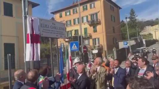 Genova: Pontedecimo, inaugurata via per Luigi "Pistin" Ghiglione, patron del Giro dell'Appennino