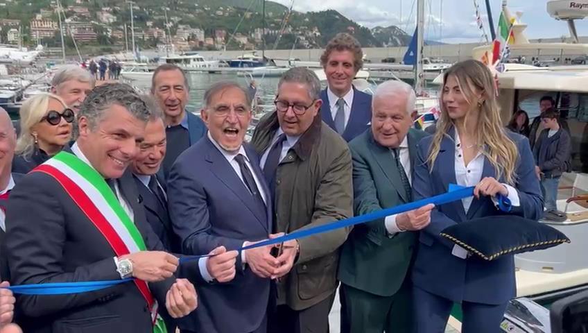 Rapallo, taglio del nastro per il porto turistico "Carlo Riva": ci sono anche La Russa e Sala